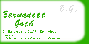 bernadett goth business card